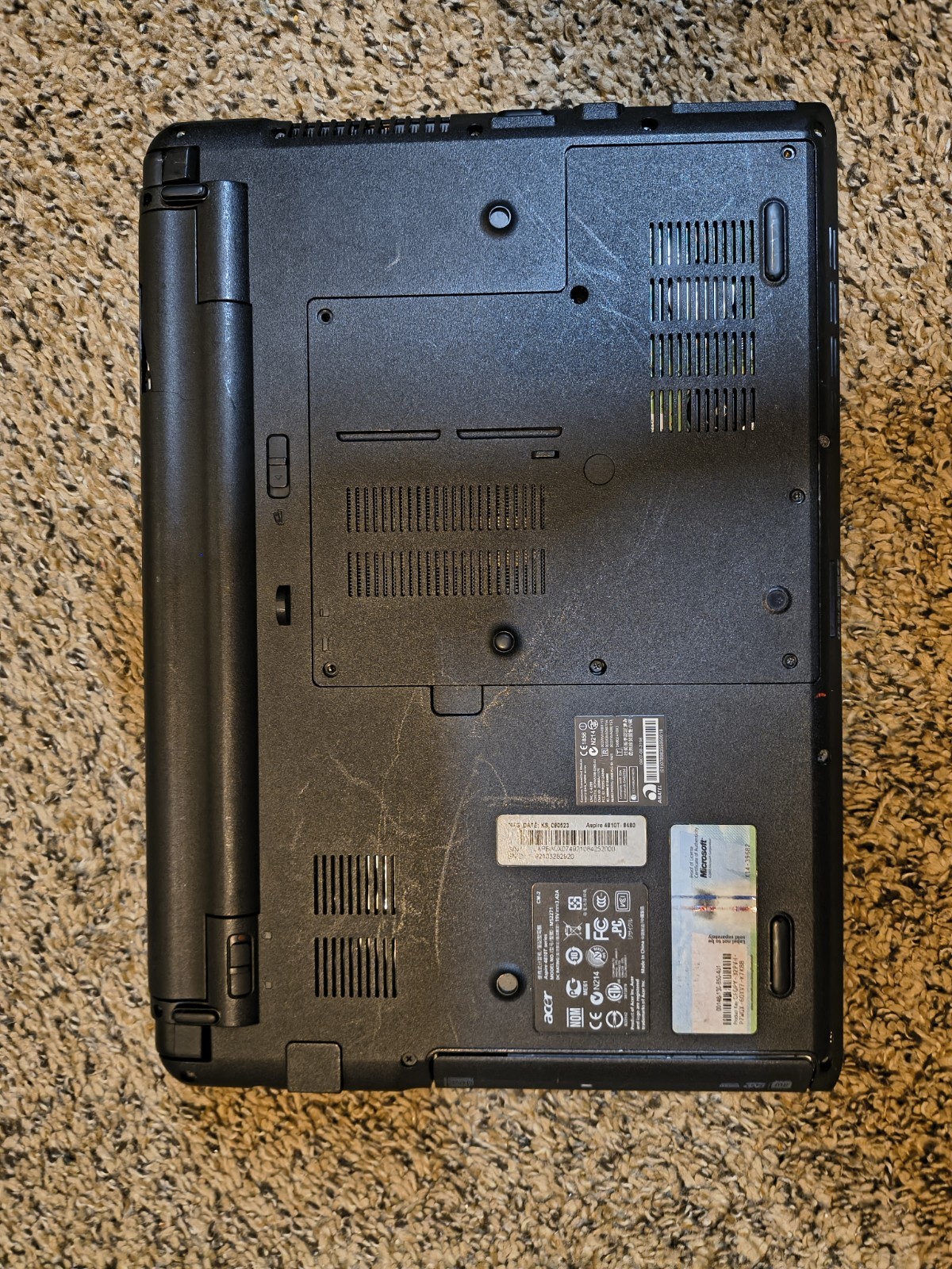 Acer Aspire 4810T Intel Core 2 Solo U3500 1.4GHz 4 GB 160GB Windows 10