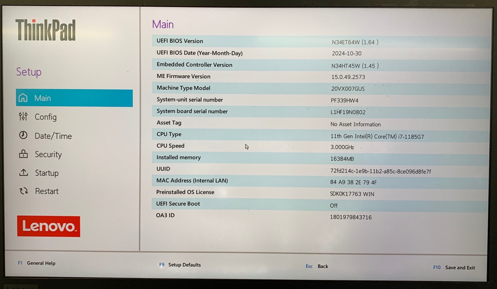 ThinkPad P14s Gen 2i 14″ i7-1185G7 16GB, No Storage Remote Managed Boots to BIOS