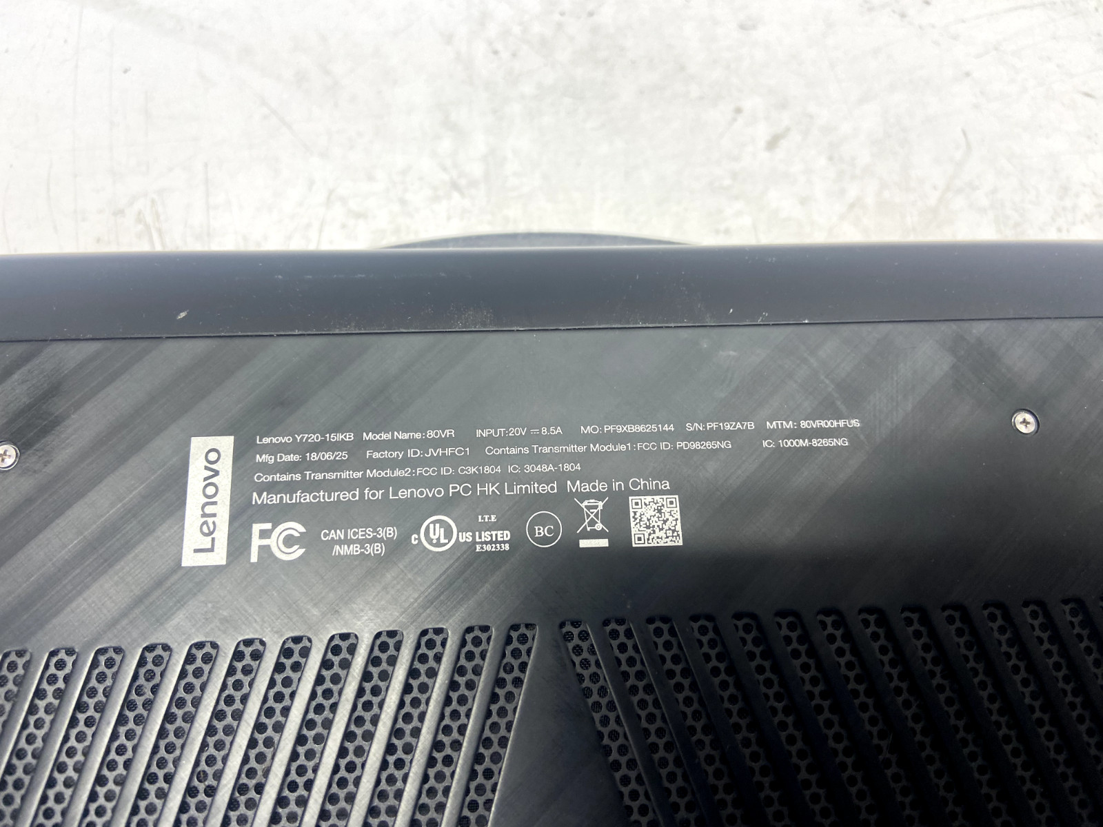 Lenovo Legion Y720-15iKB Intel Core i7-7700HQ 2.8GHz 16GB 240GB SSD WIN 11