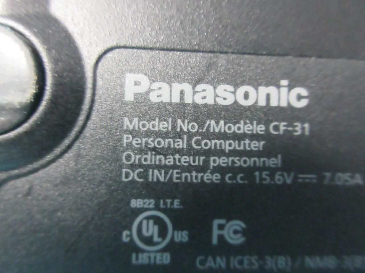 PANASONIC TOUGHBOOK CF-31 13.1″ TOUCH LAPTOP NO HDD POWERS ON(UNTESTED/PARTS)