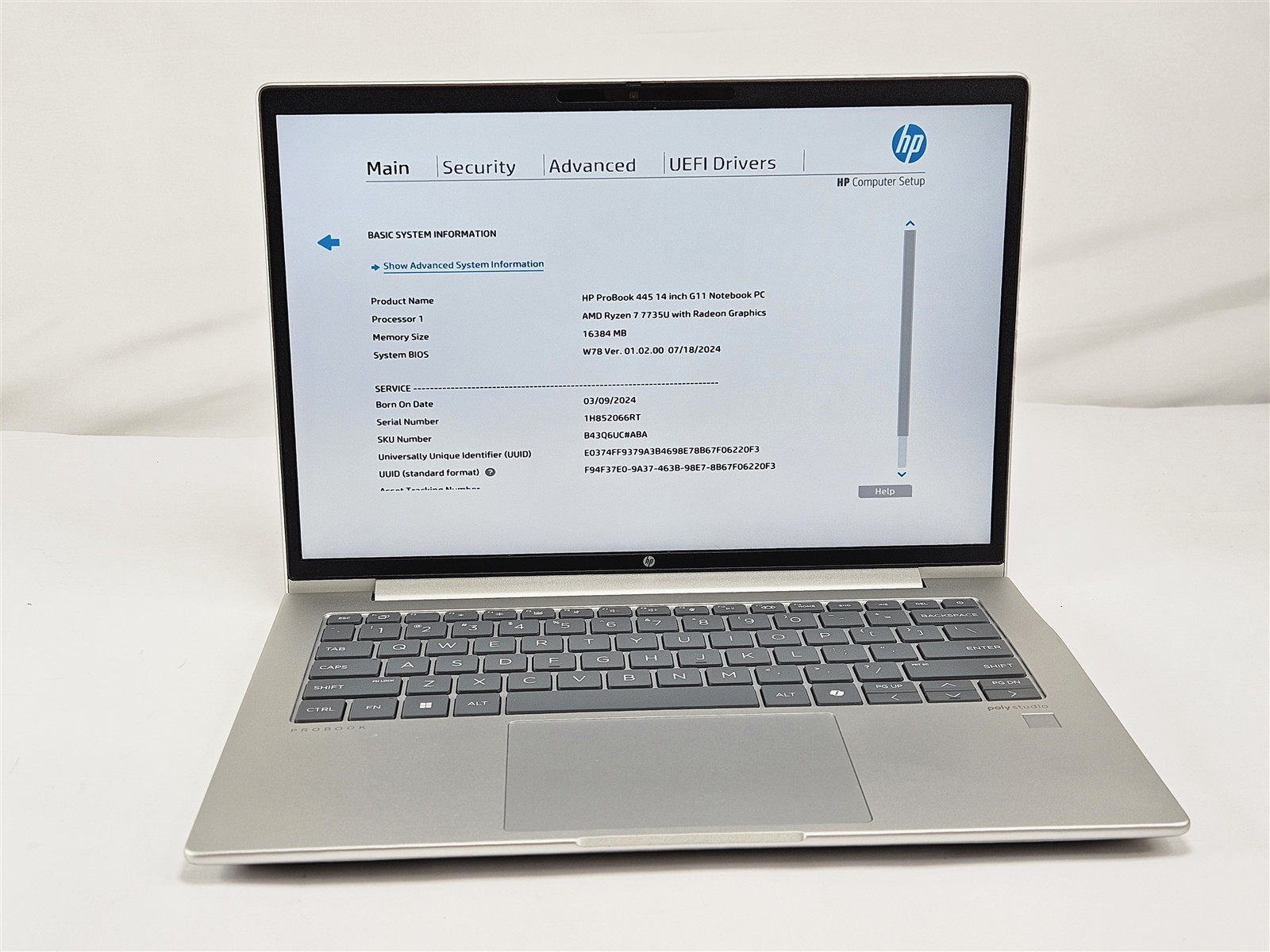HP ProBook 445 G11 Ryzen 7 7735U 16GB RAM 256GB SSD AMD Radeon 680M