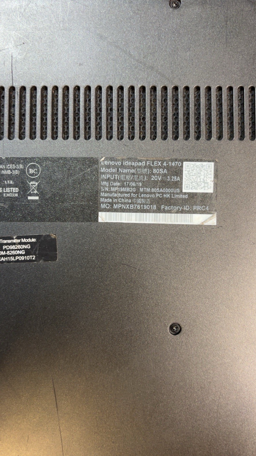 Lenovo Ideapad FLEX 4-1470 Laptop Intel i5 14″ Touch Windows 10 USB HDMI