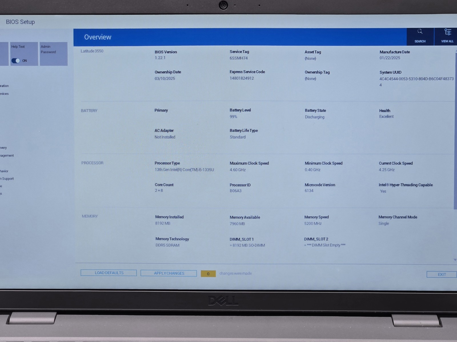 Dell Latitude 3550 15.6″ i5-1335U 8GB 256GB SSD Win11 Pro Warranty