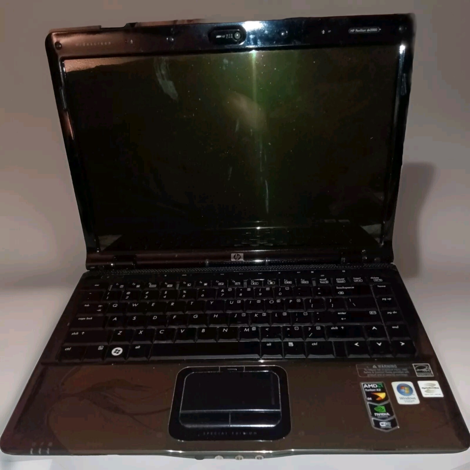 HP Pavilion DV2000 Special Edition Laptop Widescreen Parts Only, Untested