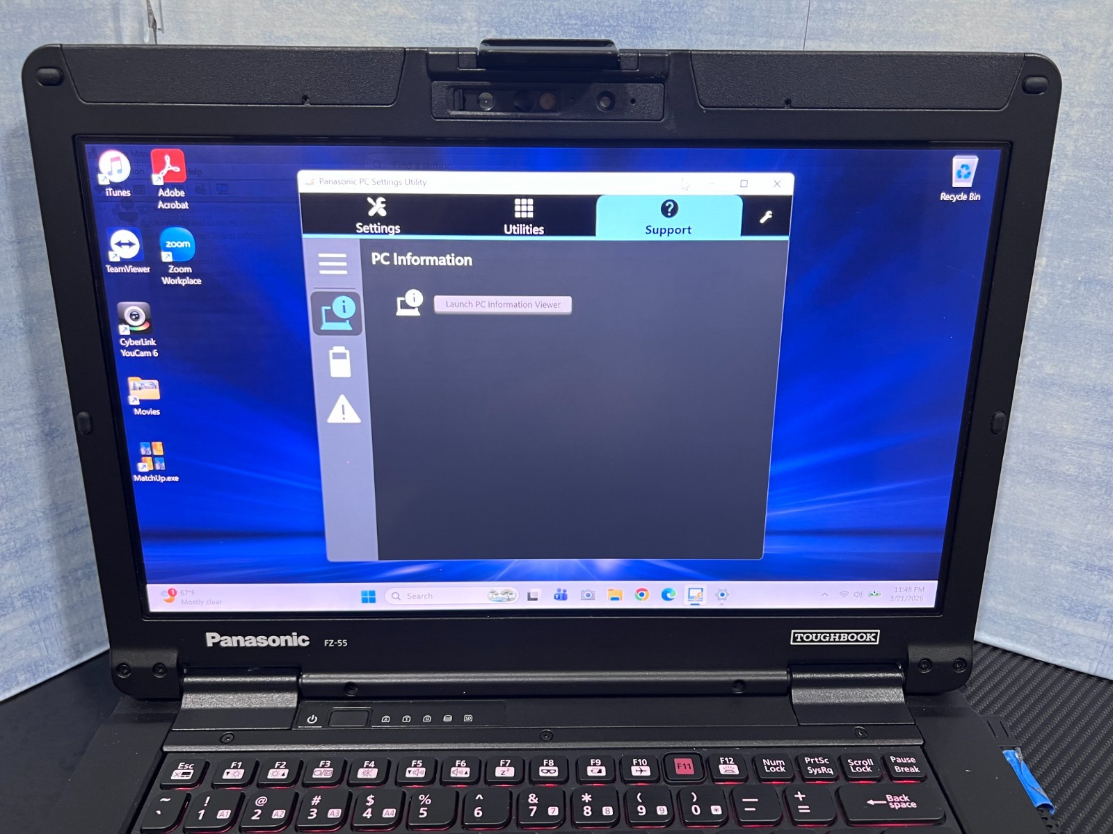 FZ-55CA60CVM, Intel core i7-8665U,512GB SSD,16GB Mem,HDMI, 4G LTE, GPS, 2 Batter