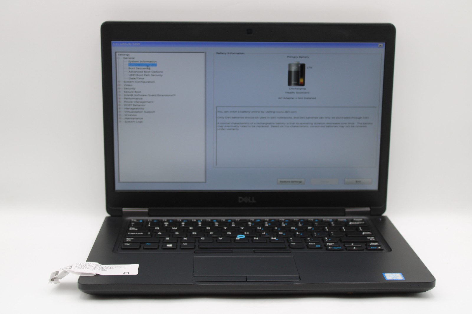 Dell Latitude 5490 i5-7300U @ 2.6 GHz 8GB RAM No SSD No OS *READ