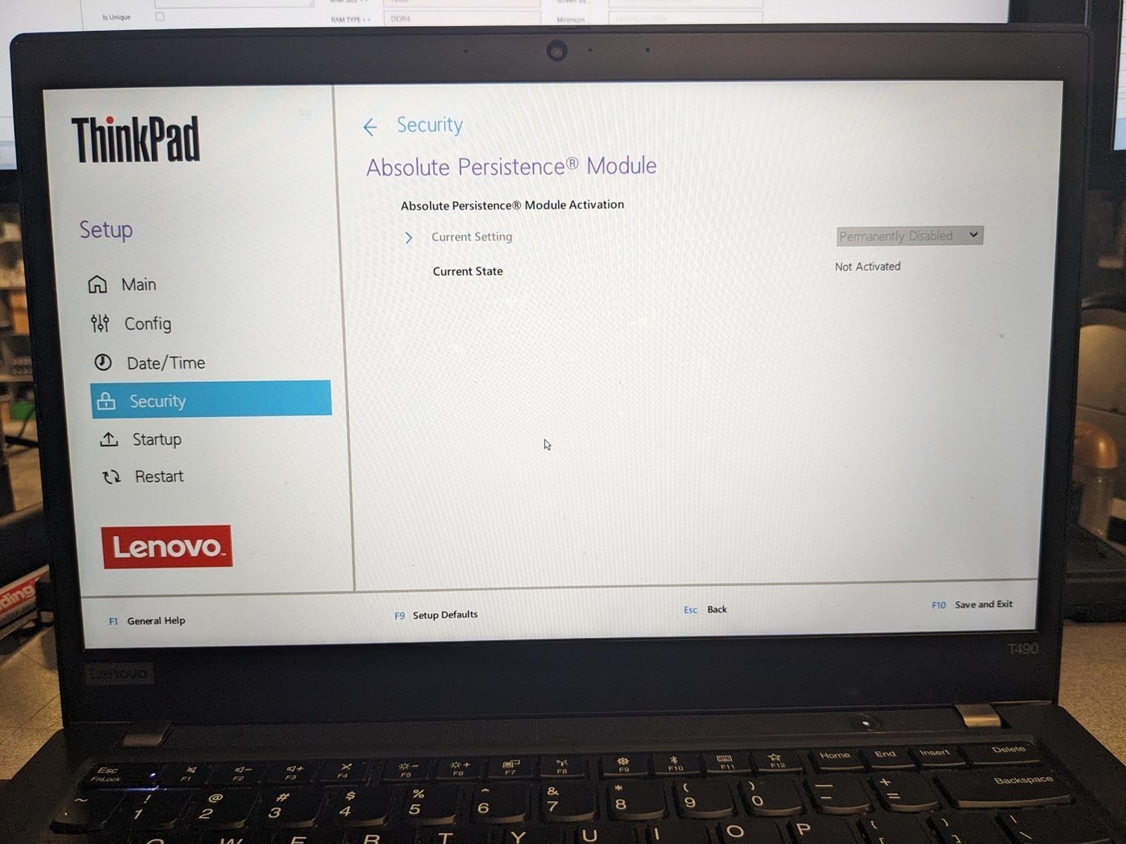 LENOVO THINKPAD T490 i7-8565U @ 1.80GHz, 16GB RAM, NO HDD/OS