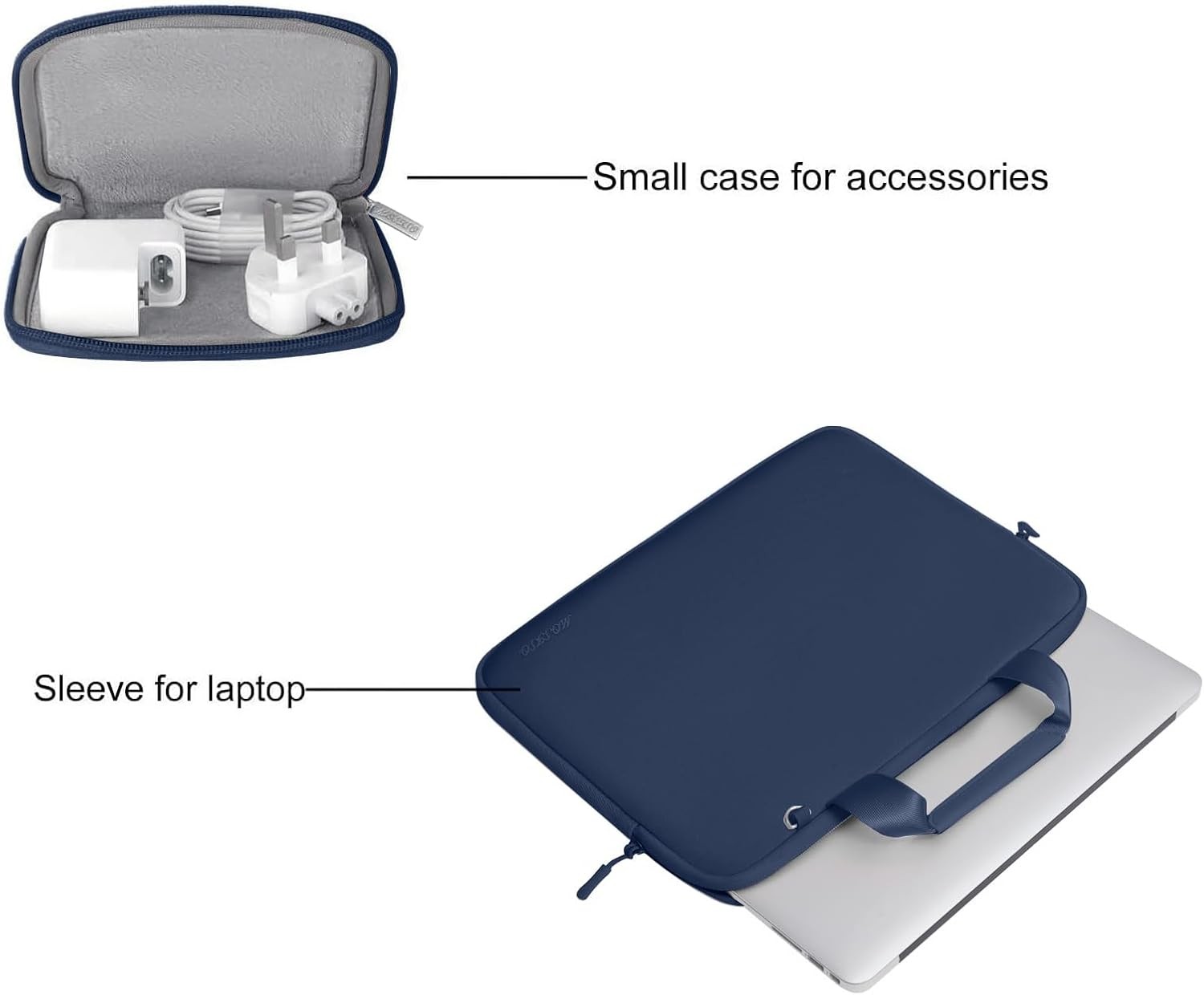 Neoprene Laptop Sleeve Bag 13.3 inch for MacBook Air/Pro 13 & 14, Navy Blue