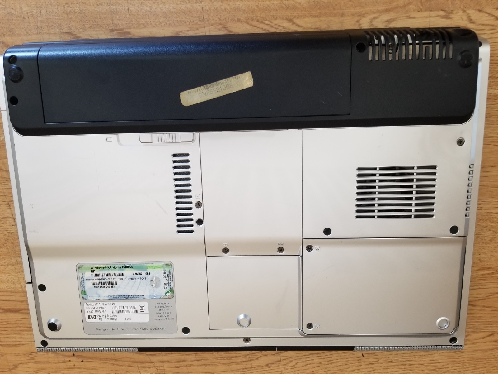 HP Pavilion Special Edition – Ent. Notebook PC DV1000 – 512MB, 80GB HDD – Parts