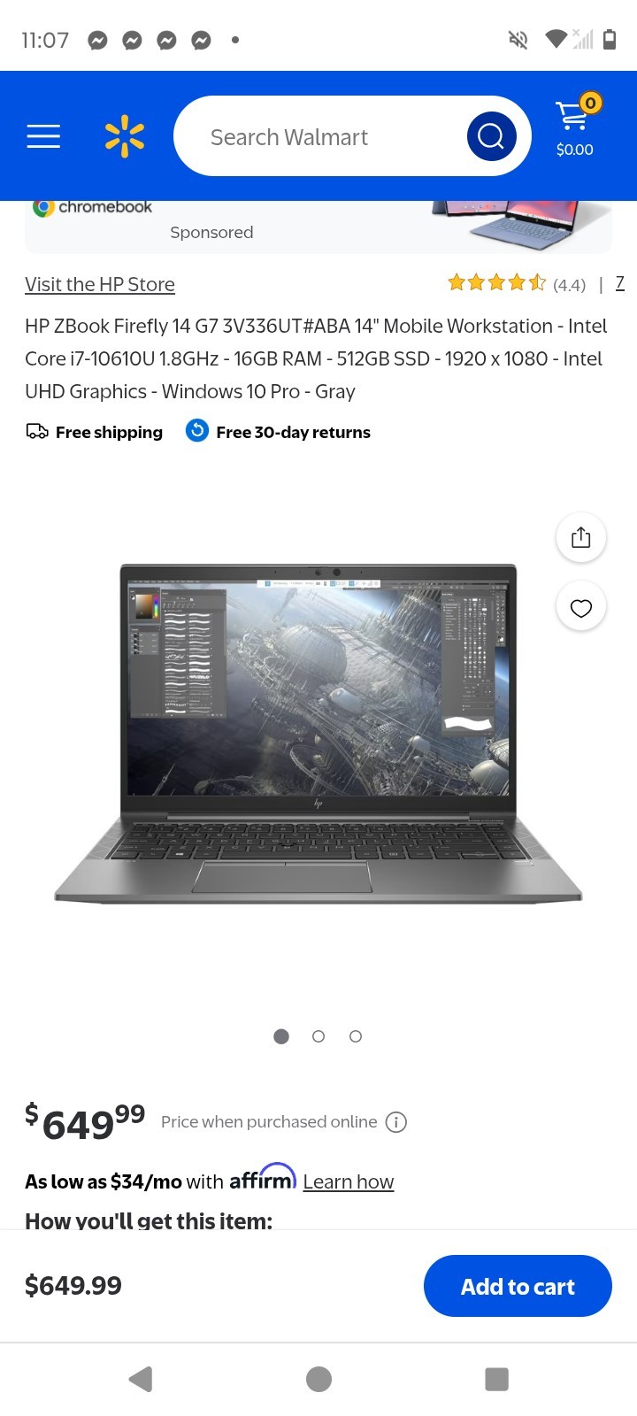 HP Z Book Firefly 14 G8 14″ i7-1185G7@3.0GHz, 16GB RAM, 512GB M2, Windows 11 Pro