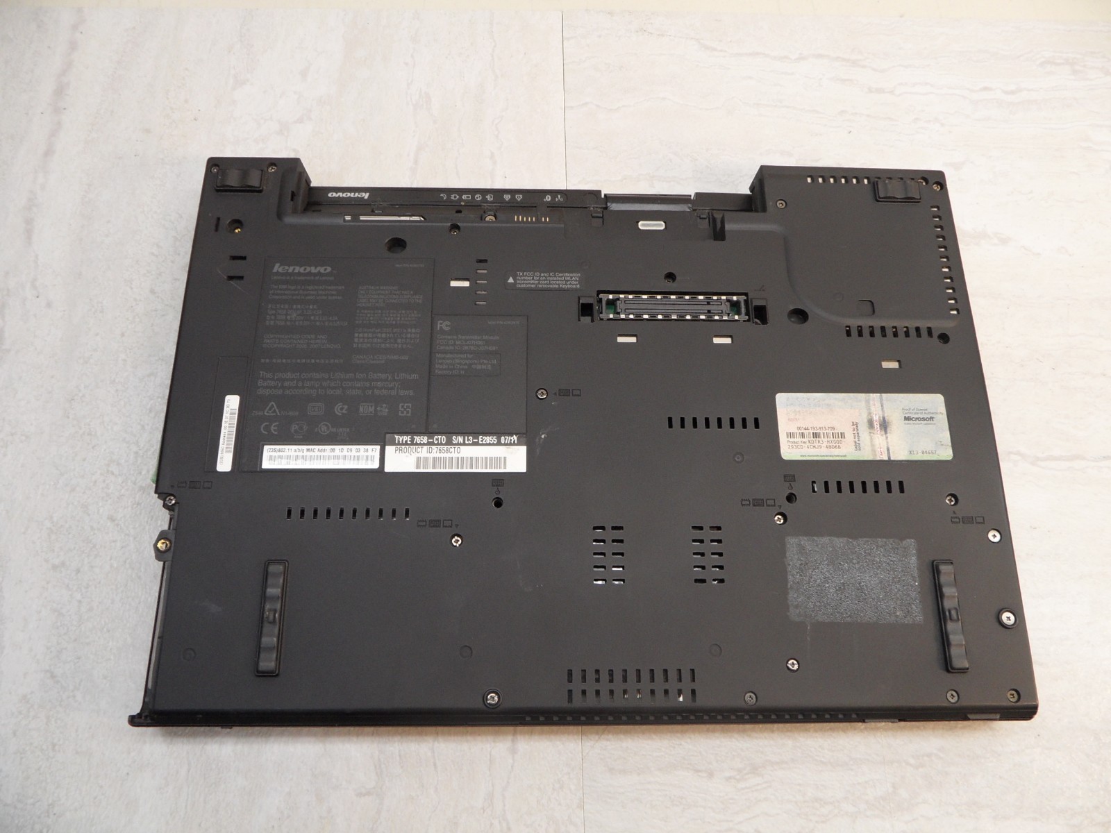 Lenovo Thinkpad T61 For Parts No Hard Drive Posts Bios Loud Fan
