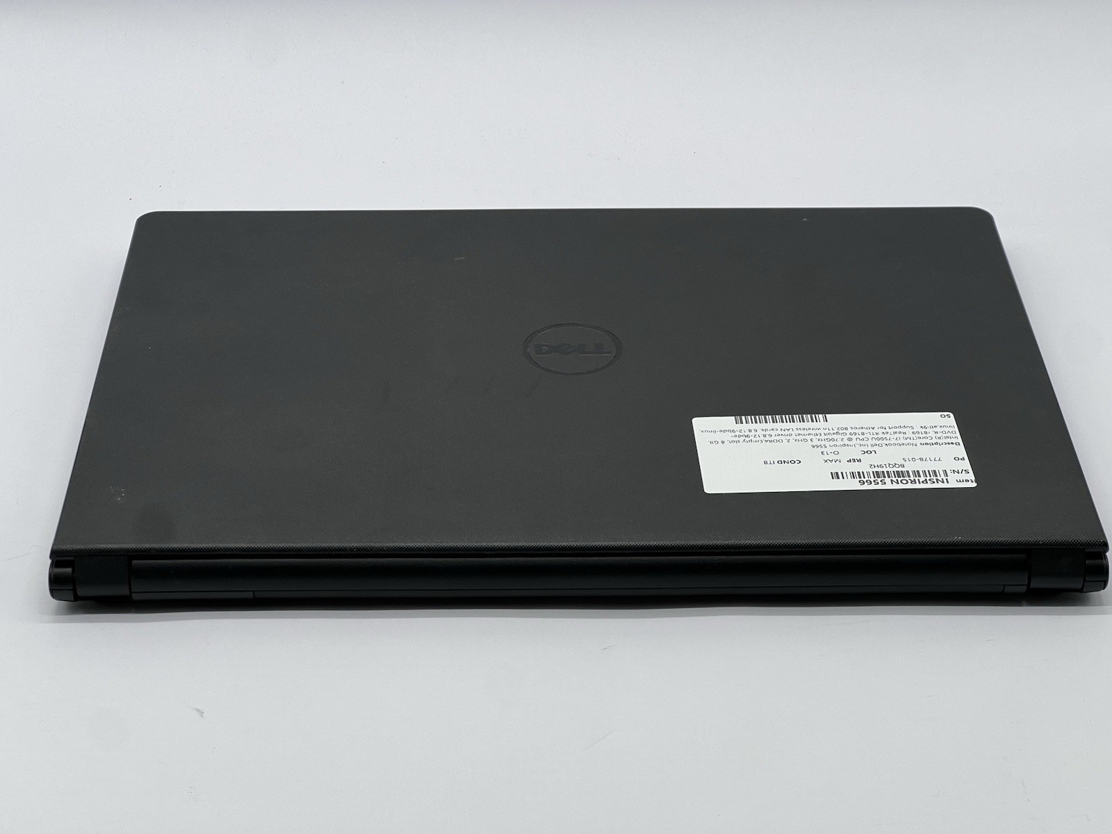 Dell Inspiron 5566, i7-7500U CPU, @ 2.70GHz, 8GB RAM-No HDD/OS/Adapter
