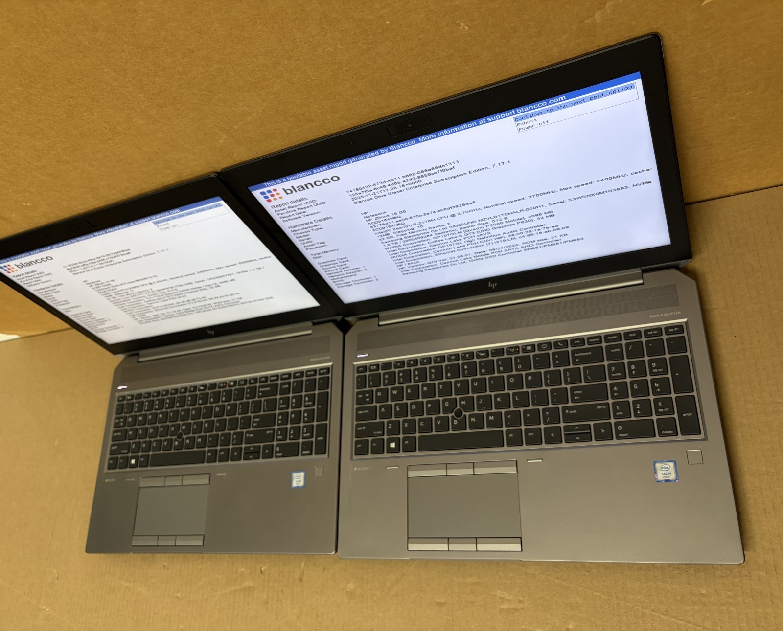 Mixed Lot of 2 HP ZBook 15 G5/G6 | E-2176M/E-2286M | P2000/T2000 | NO OS H