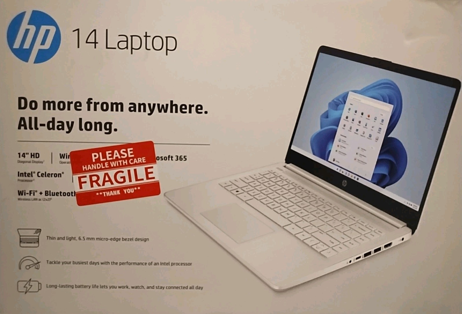 HP 14 Ultra Light Laptop for Students, Quad-Core Intel N4120, 8GB RAM, 192GB…