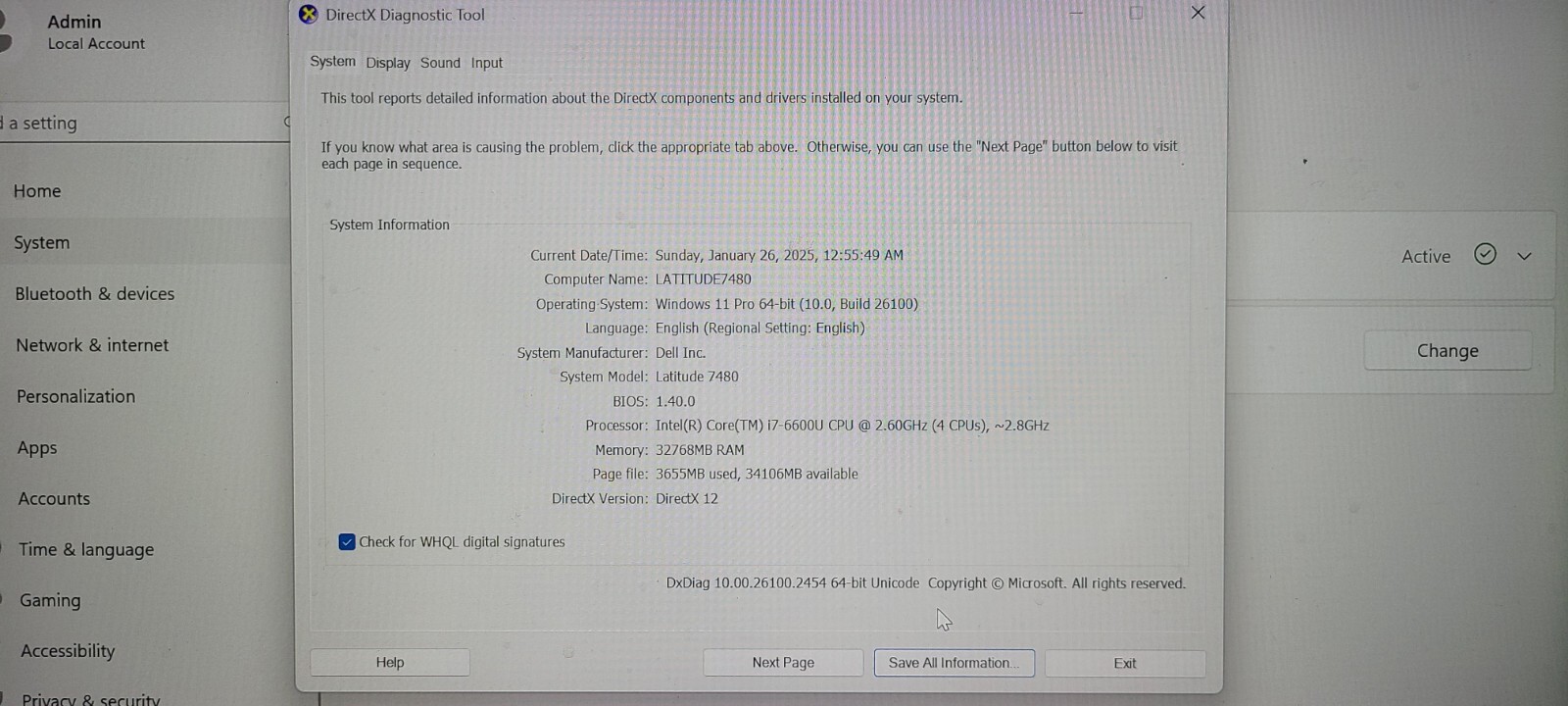 Dell Latitude 7480 14″ (256GB SSD, Intel Core i7-6600u, 2.60GHz, 32GB) Laptop –