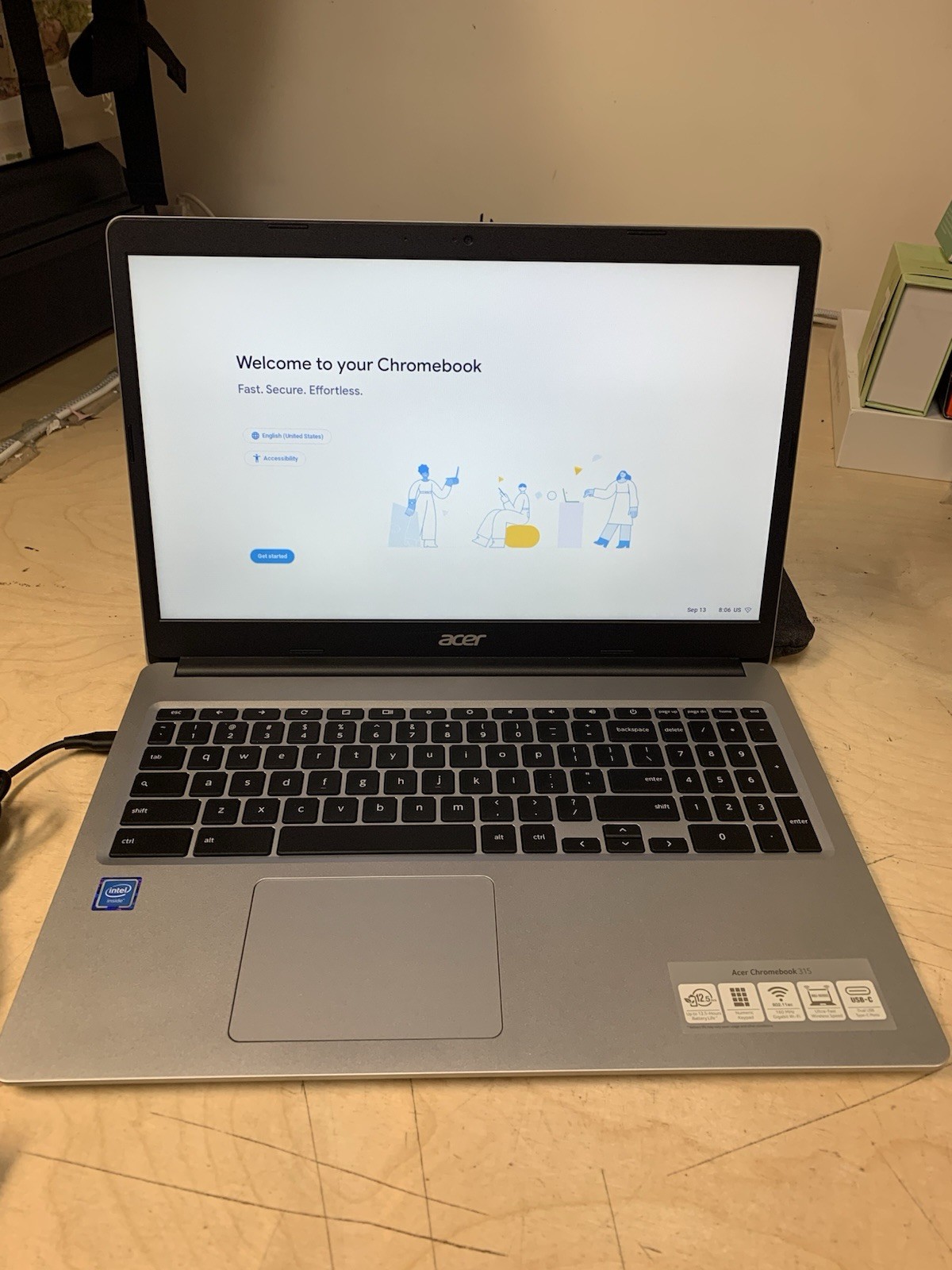 Acer Chromebook 315 15.6” HD Laptop, Intel Pentium N6000, 4GB RAM, 128GB eMMC