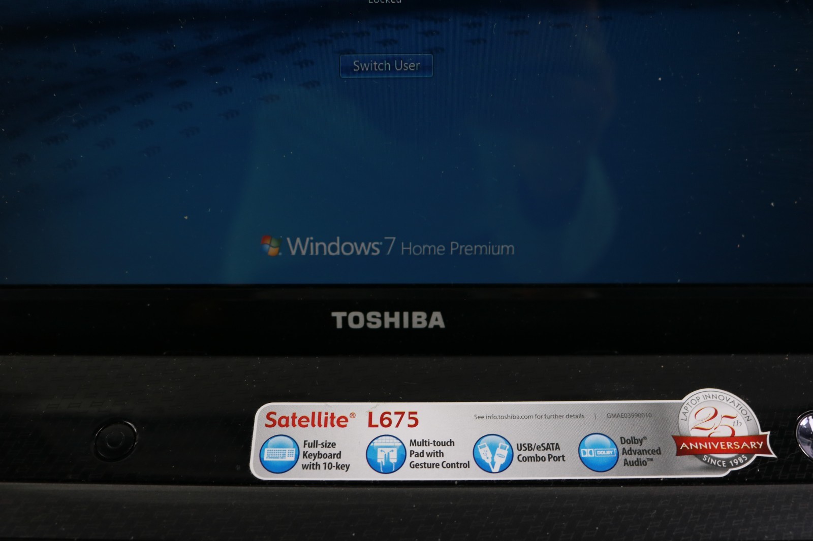 Toshiba Satellite L675 Laptop Premium vision, AMD WIN7