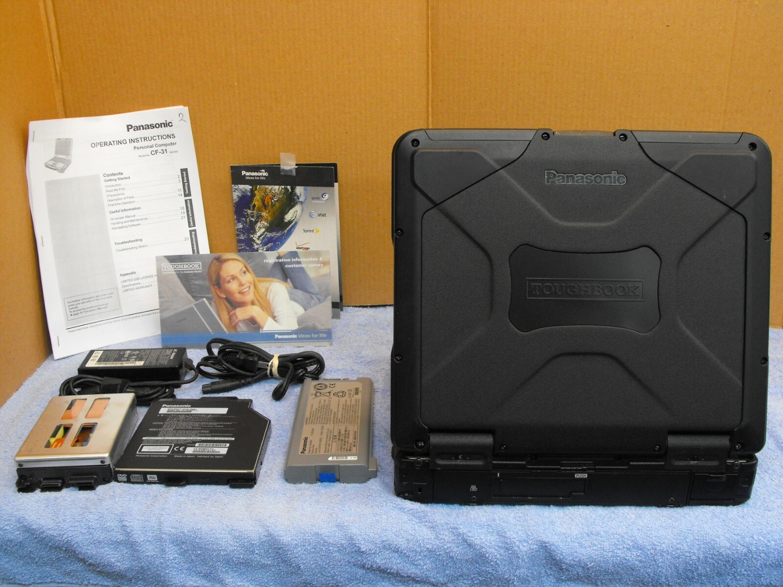 Black Panasonic Toughbook CF-31 MK5 500gb 8gb *GLOBAL GPS* BACKLIT WIN 10, 11