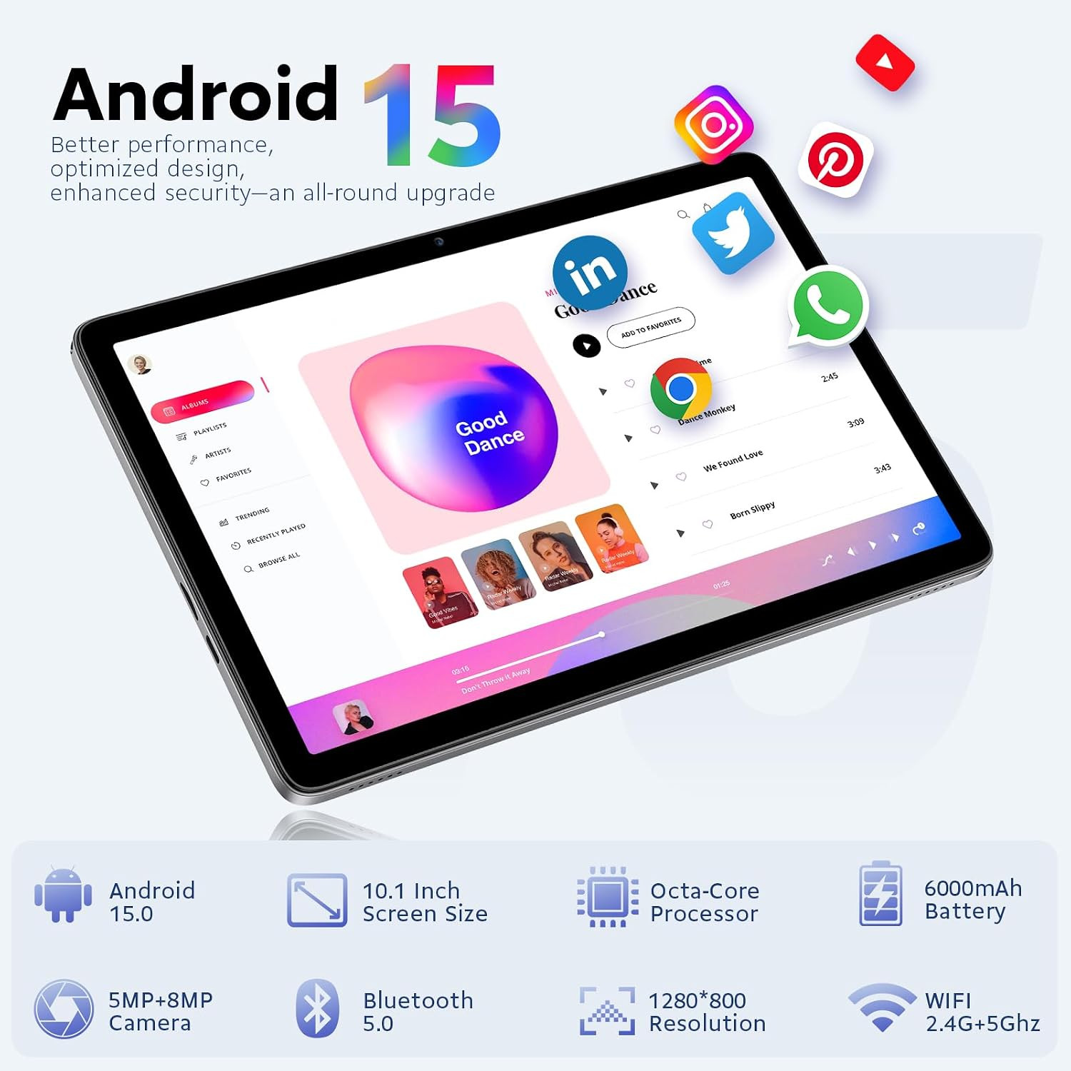 Android 15 Tablet, Mini Laptop with Keyboard, Cheap Laptop Small 2 in 1 Tablets
