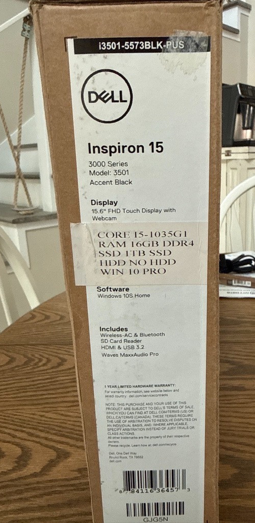 Dell Inspiron 3501 i5 15.6” Touchscreen Laptop 2019 16GB RAM 1TB SSD Windows 10P
