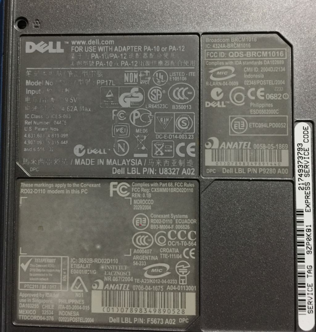 Dell D510 WinXP; 60GB HD; 2gig CDR; LPT & Serial New Battery *One Owner* WOW