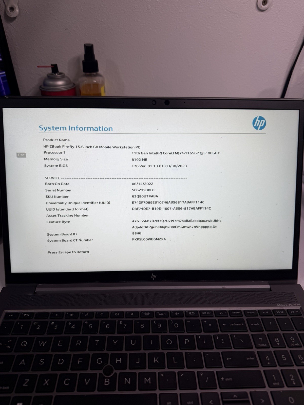 HP ZBOOK FIREFLY 15 G8 i7-1165G7 8GB 512GB [READ]