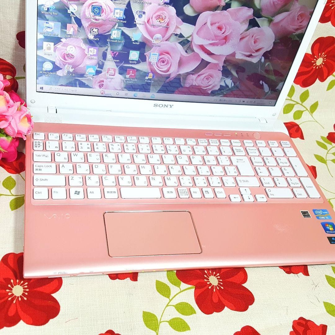 Sony VAIO Pink Laptop Core i7 8GB RAM 240GB SSD Windows 11 Japan Tested m56