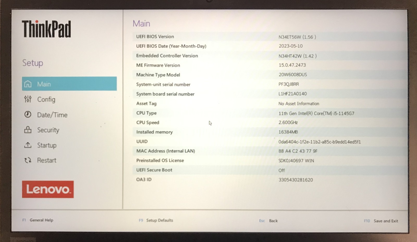 Lenovo ThinkPad P15s Gen 2i 15.6″ Laptop i5-1145G7 16GB RAM 256GB NVMe, As Is