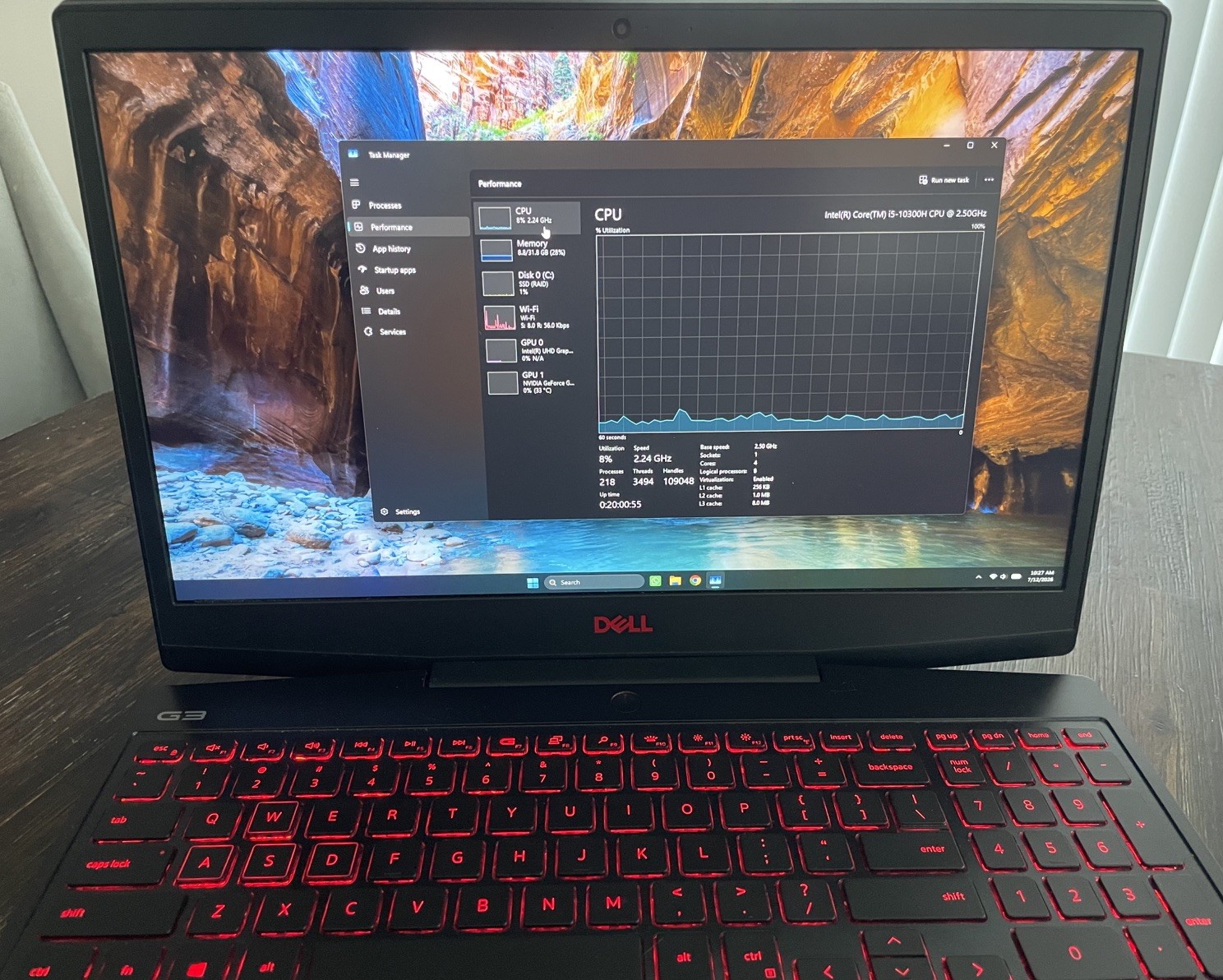 Dell G3 3500 Gaming Laptop i5-10300H GTX 1650 Ti 32 GB RAM 512 GB SSD