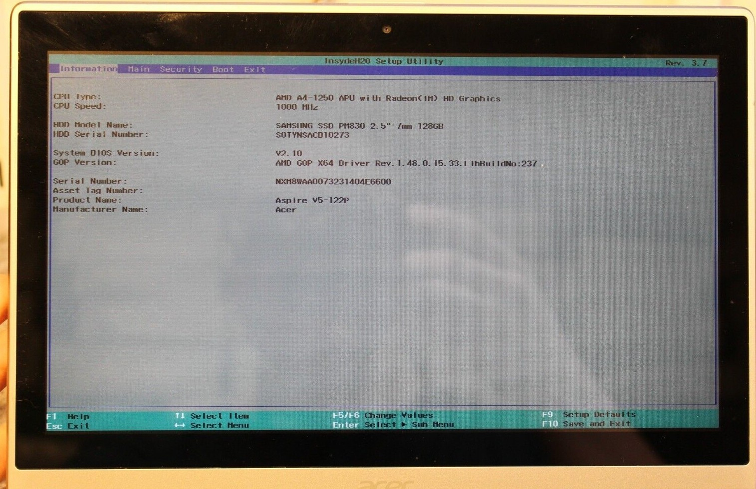 Acer Aspire V5 MS2377 Laptop 120GB Hard Drive 6GB Ram