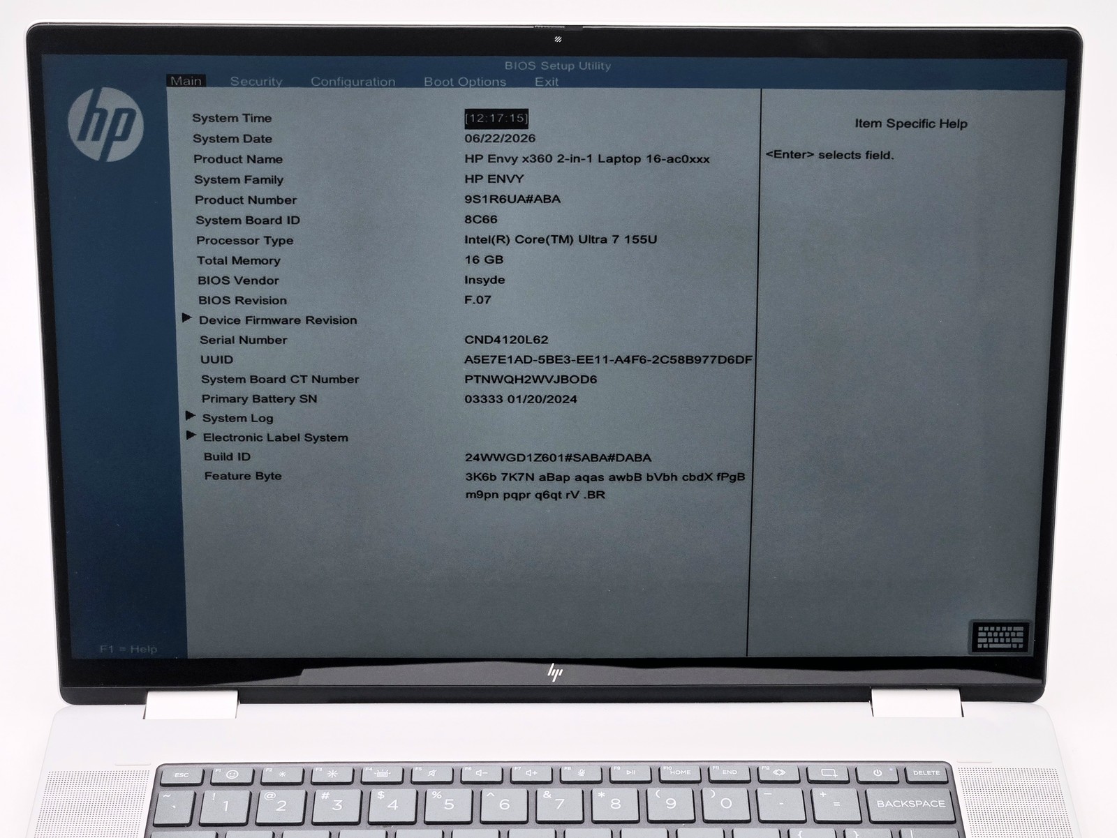 HP Envy x360 16 2-in-1 Core Ultra 7 155U 16GB 1TB SSD Touch Grade D