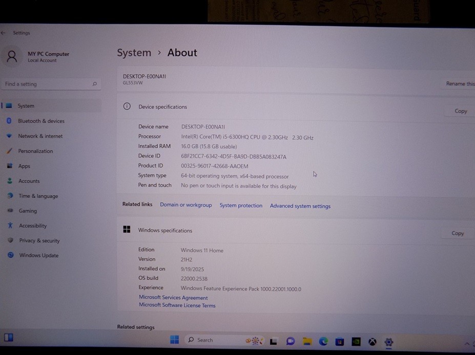 ASUS ROG ZX53VW GL553V 15.6″ 1TB +512GB 16GB Win11 ****Gaming PC Laptop Computer