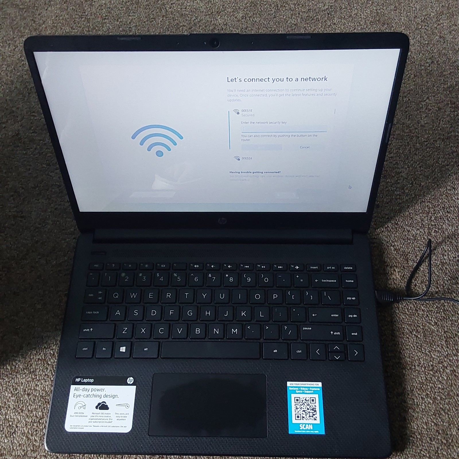 HP Laptop 14-fq0020nr Laptop 14″ (64GB eMMC, AMD 3020e, 1.20GHz, 4GB RAM)