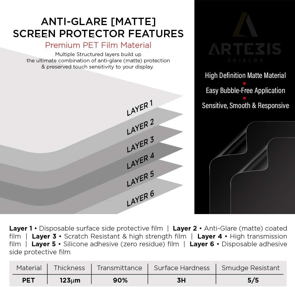Dell Latitude 7350 Detachable 13 inch Laptop Screen Protector Matte Anti Glare 2