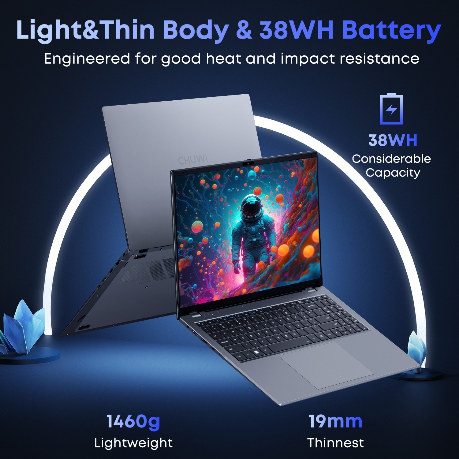 CHUWI GemiBook XPro 14.1″ Windows 11 Laptop, Intel N100, 8/16GB RAM, 256/512 SSD