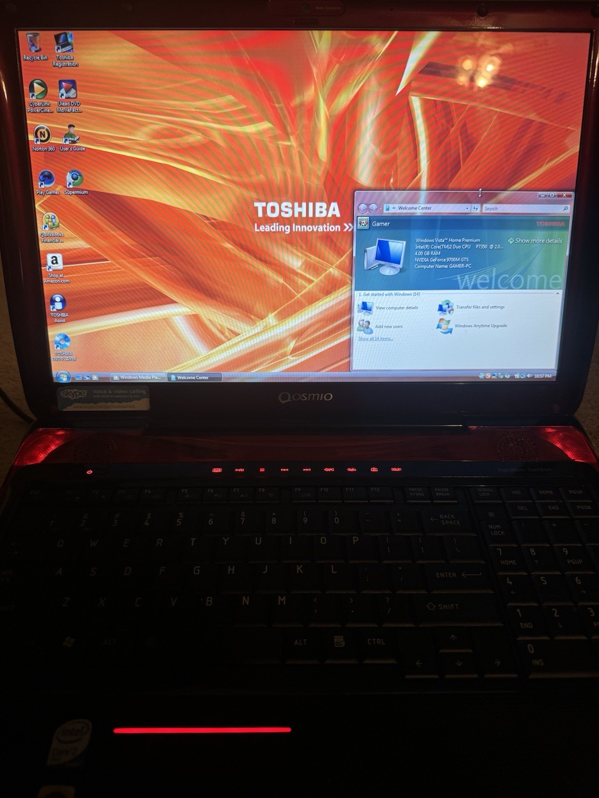 *READ* Toshiba Qosmio X305-Q701 – OEM Vista installation – P7350 -9700M – 320GB