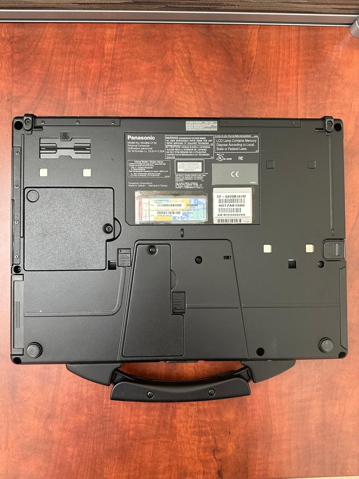 1TB HDD PANASONIC CF-52 TOUGHBOOK 2.4GHZ LAPTOP CF52 RUGGED TOUGH BOOK WIN7 Pro