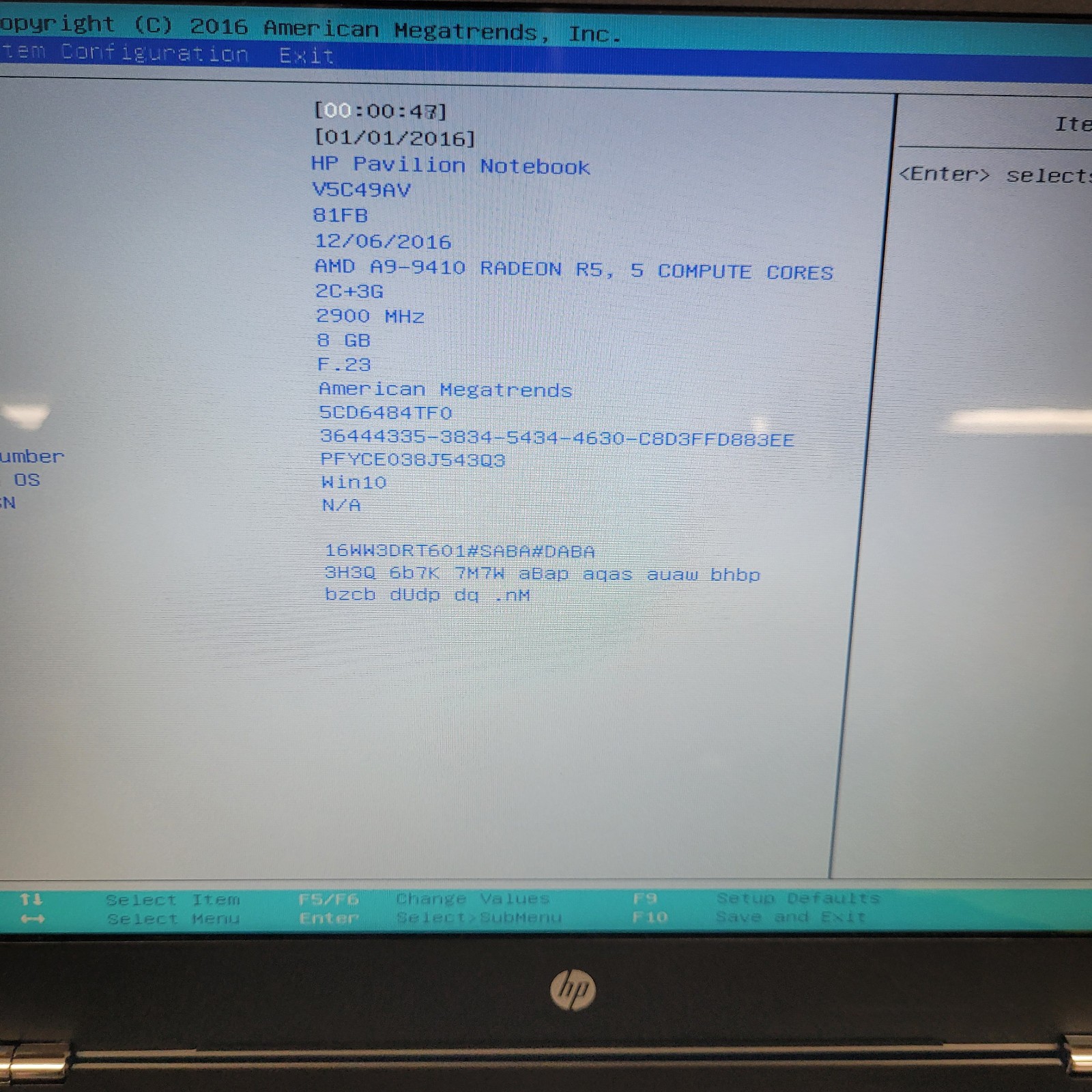 HP Pavilion 15z-aw000 AMD a9-9410 @2.90 GHz 8GB RAM 120 GB SSD Windows 11