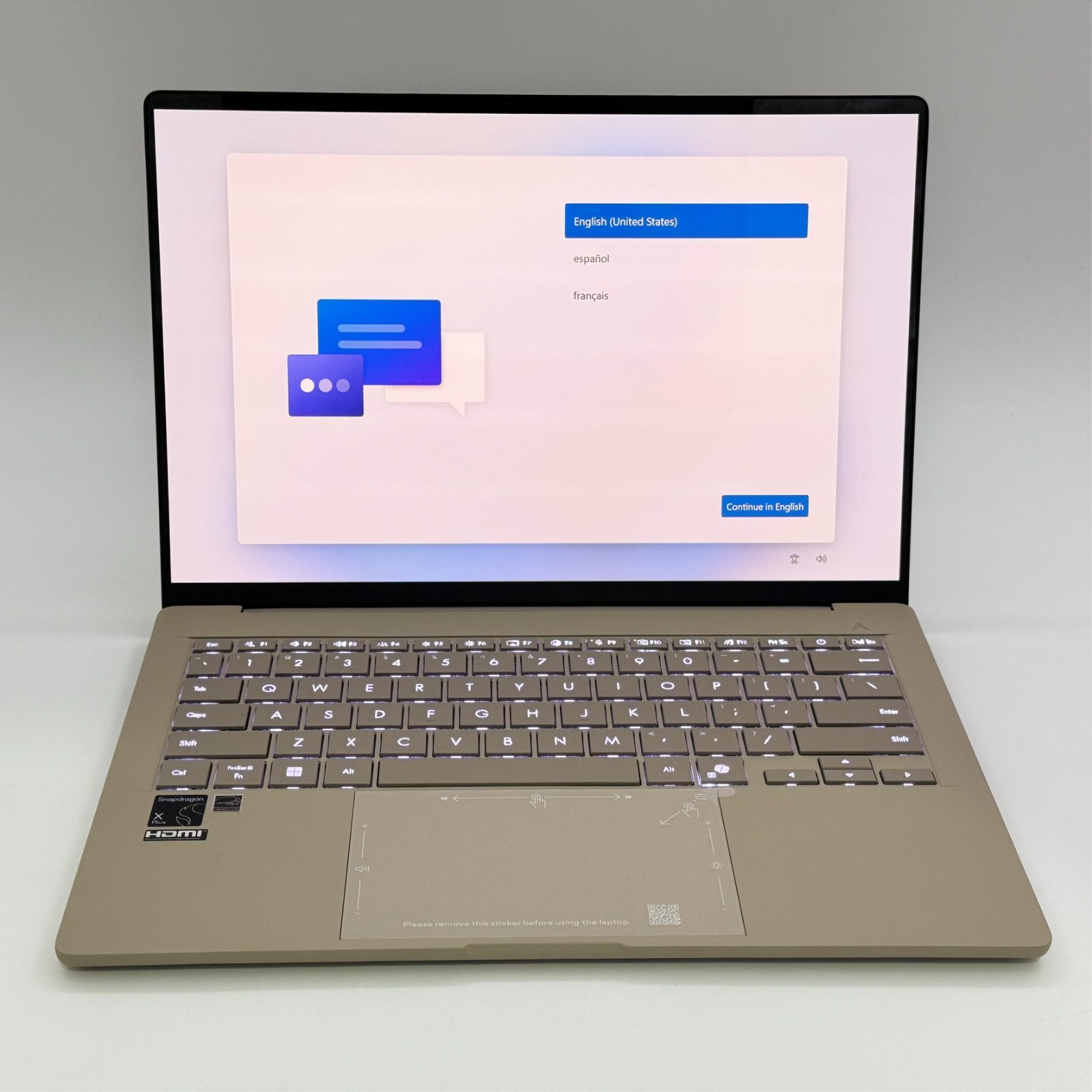 ASUS Zenbook A14 14″ OLED Laptop Snapdragon X Plus 16GB 512GB Copilot+ PC Beige