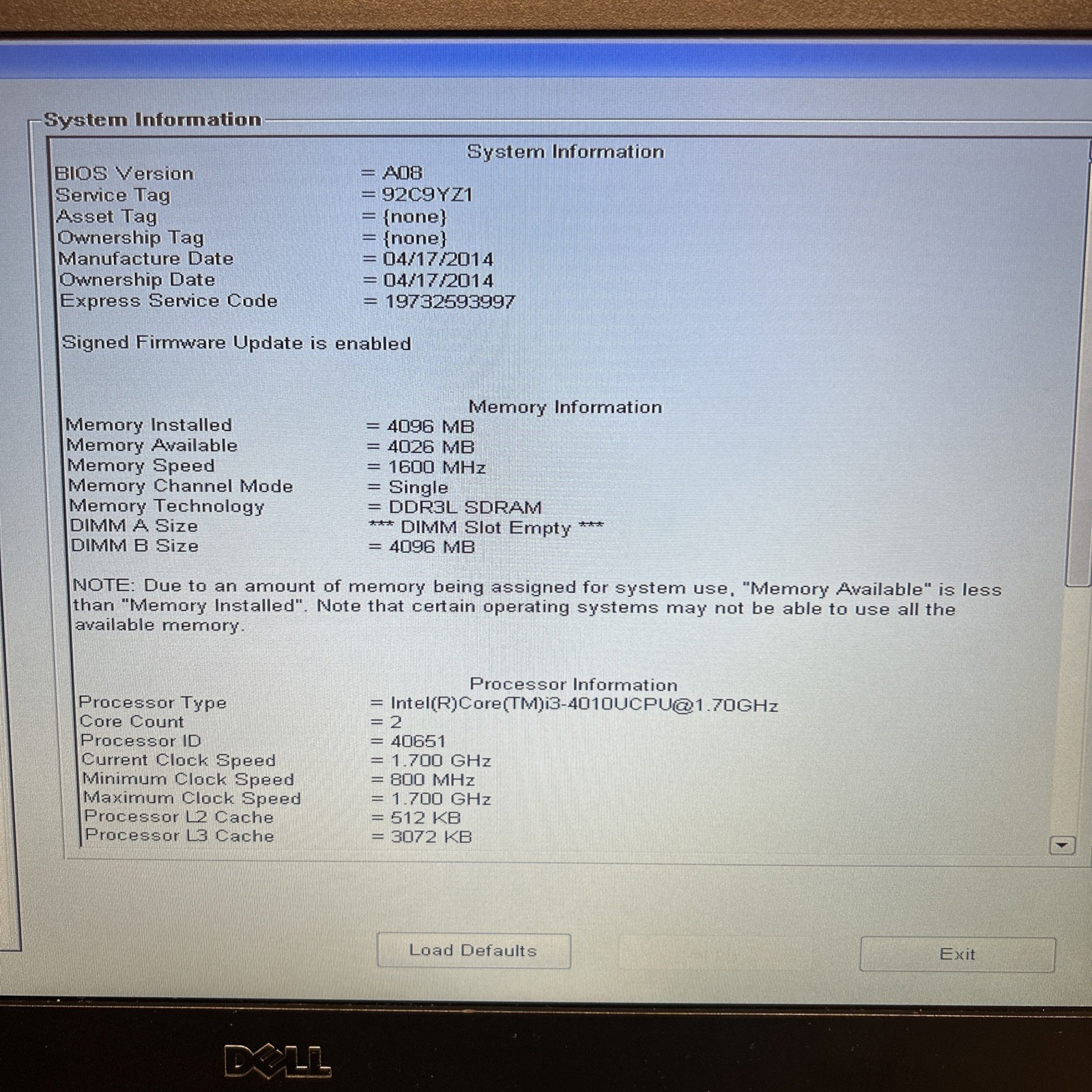 Dell Latitude E7440 Laptop 14″ Intel Core i3 4GB RAM 80GB SSD Windows 11 PRO