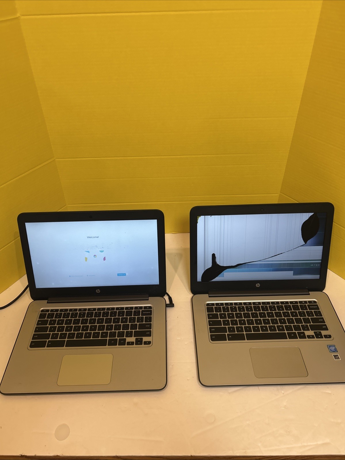 Lot of 2 HP Chromebook 14 G4 14″ For Parts Repair No Chargers