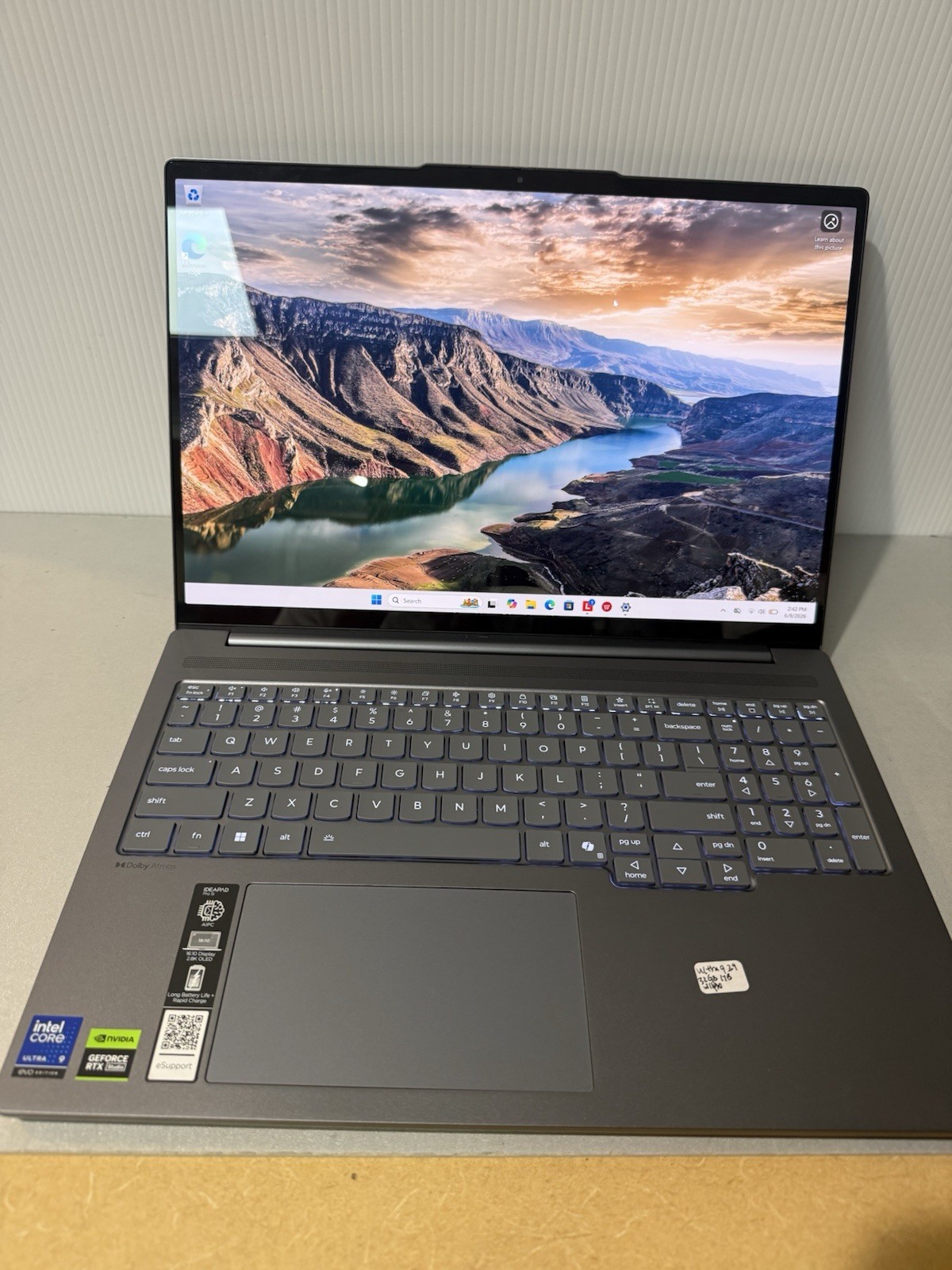 Lenovo IdeaPad Pro 5 16″ Touch Intel Ultra 9 285H 32GB 1TB SSD RTX5050 W11h