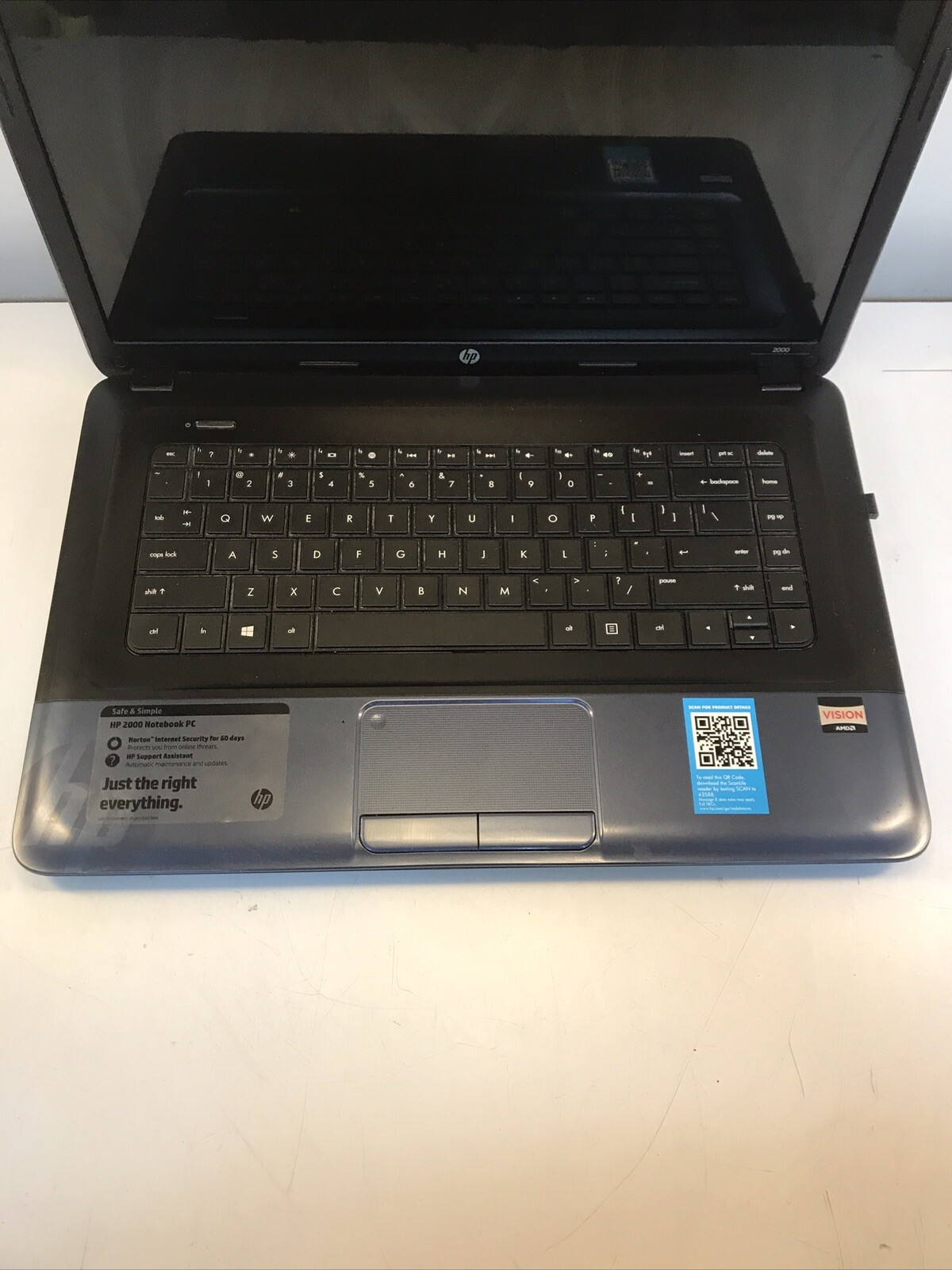 HP 2000 Notebook AMD E-300 APU Radeon HD 1.30GHz 4GB Ram No HDD Boot to BIOS
