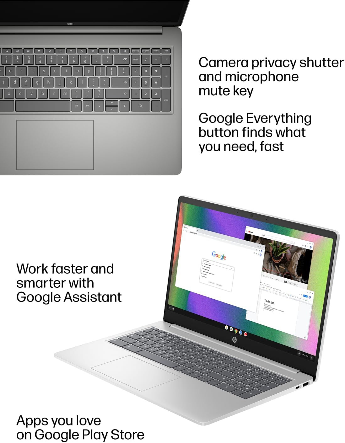 HP Chromebook Laptop 15 ( 15.6″ Anti-Glare, Intel N200 ( I3-1115G4), 8GB DDR5 R