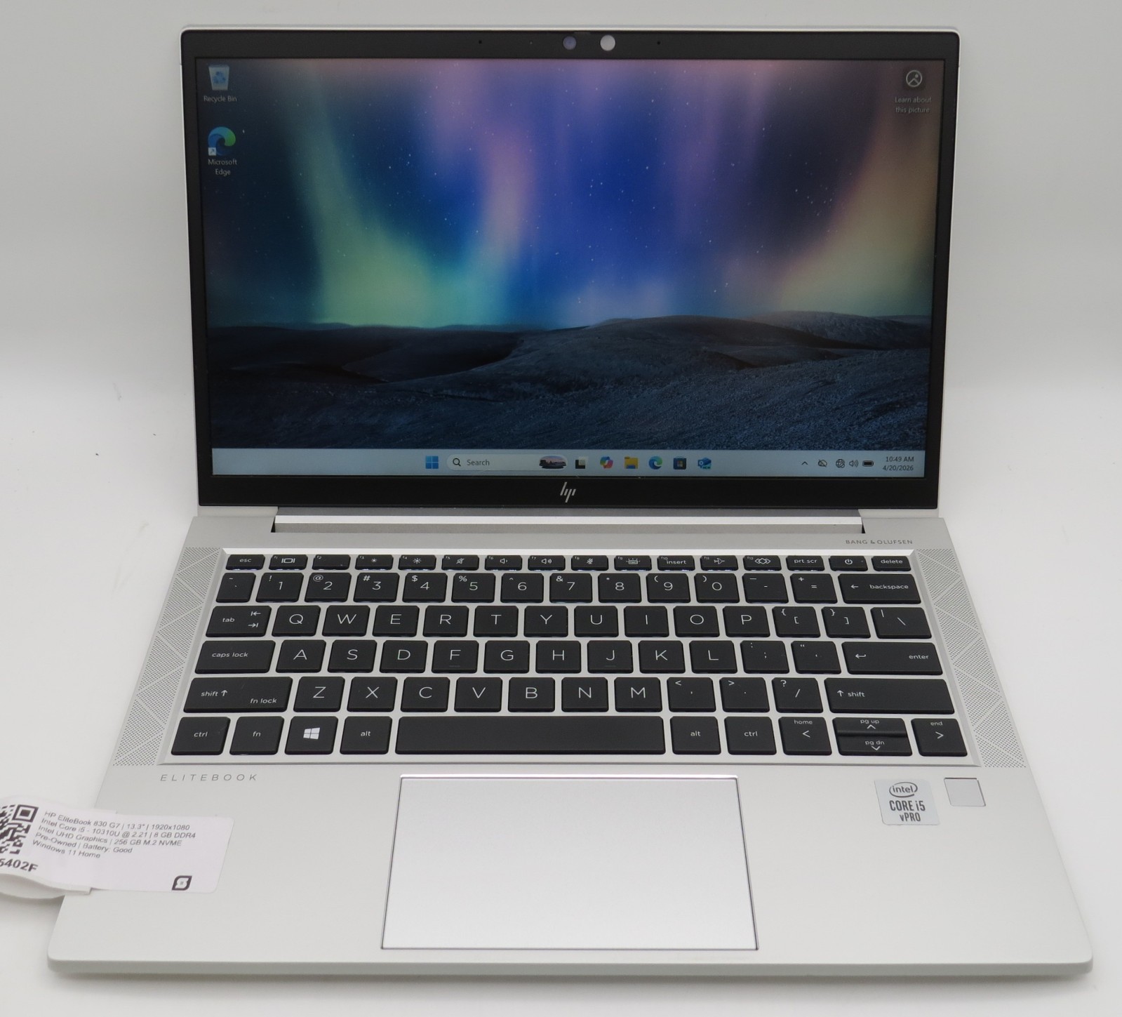 HP Elitebook 830 G7 | i5-10310U @ 1.7GHz | 8GB DDR4 | 256GB m2 | 13″ | Win 11