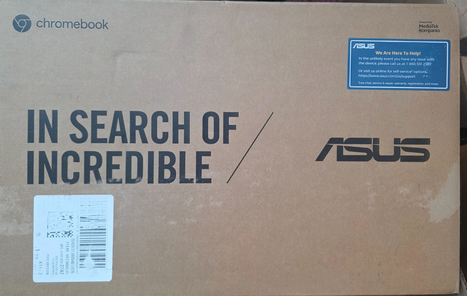 ASUS 14″ FHD Chromebook Laptop 4GB RAM 64GB eMMC MediaTek Kompanio 520