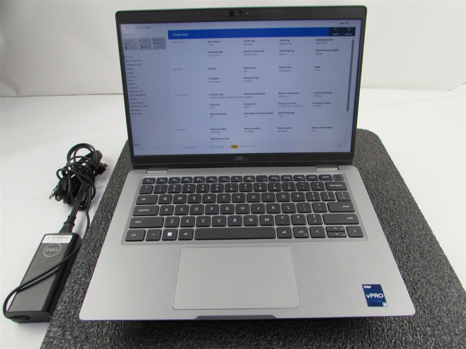 DELL LATITUDE 5330 FHD TOUCHSCREEN I5-1245U 10 CORE 512GB SSD 16GB RAM NO O.S