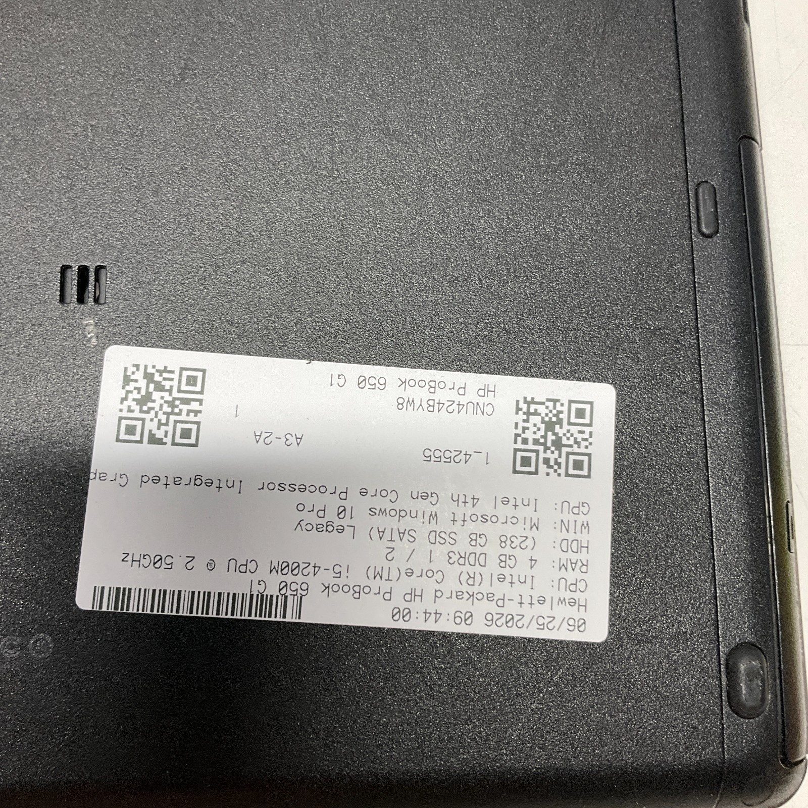 HP ProBook 650 G1 15.6″ i5-4210M @ 2.60Hz Laptop 4GB 250GB SSD Windows 10 READ
