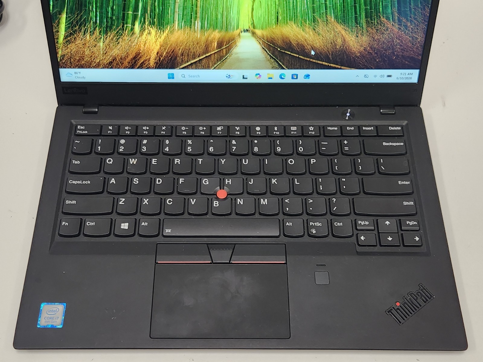 Lenovo ThinkPad 6th gen X1 Carbon i7-8550U 1.8GHz 16GB RAM 512GB SSD Win11H
