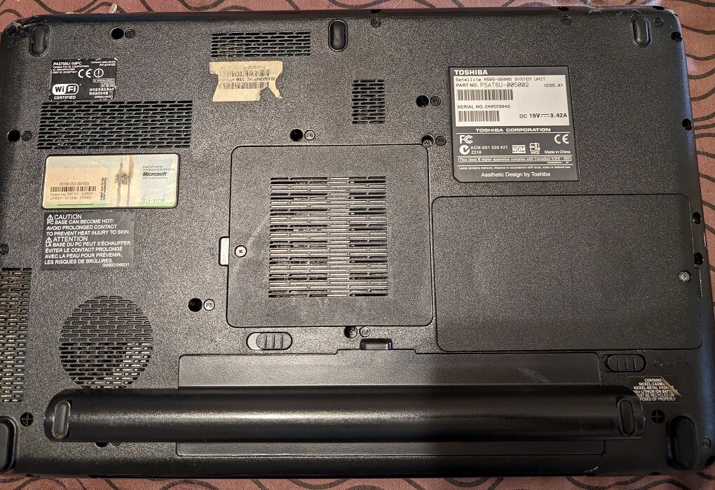 Toshiba Satellite A505-S6005 Laptop Duo 2.2GHz 500GB SSD 4MB RAM See Description